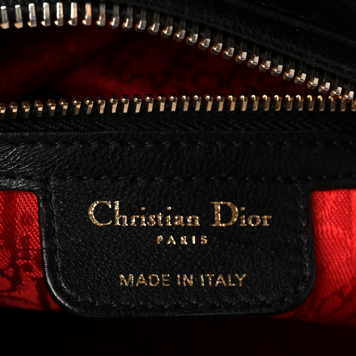 Christian Dior Lambskin Cannage Medium Lady Dior Black