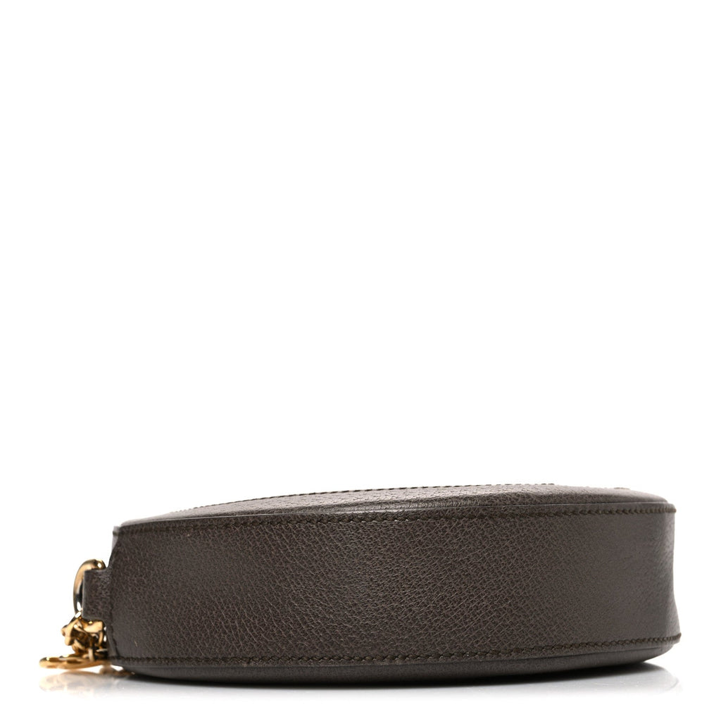 Gucci GG Supreme Monogram Web Mini Ophidia Round Shoulder Bag Brown