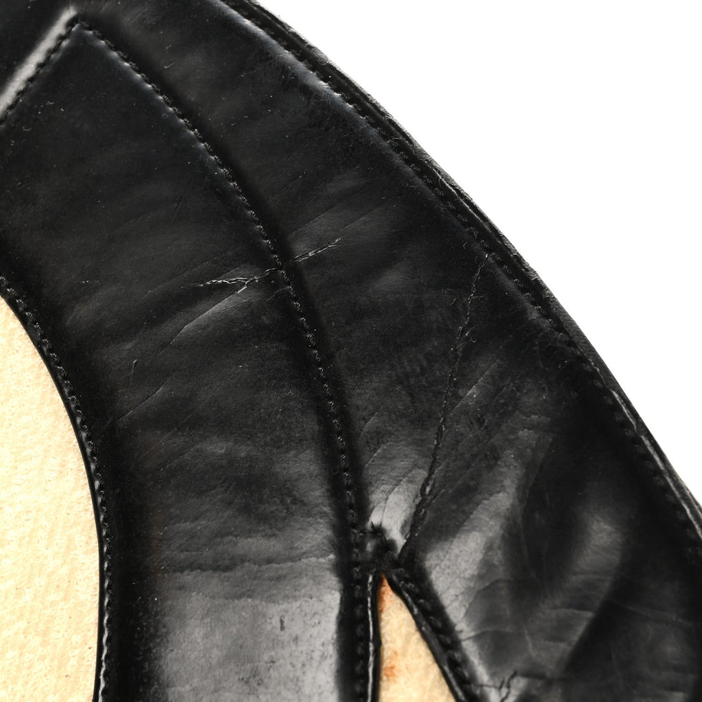 Chanel Patent Terry Cloth CC Heart Shoulder Bag Black