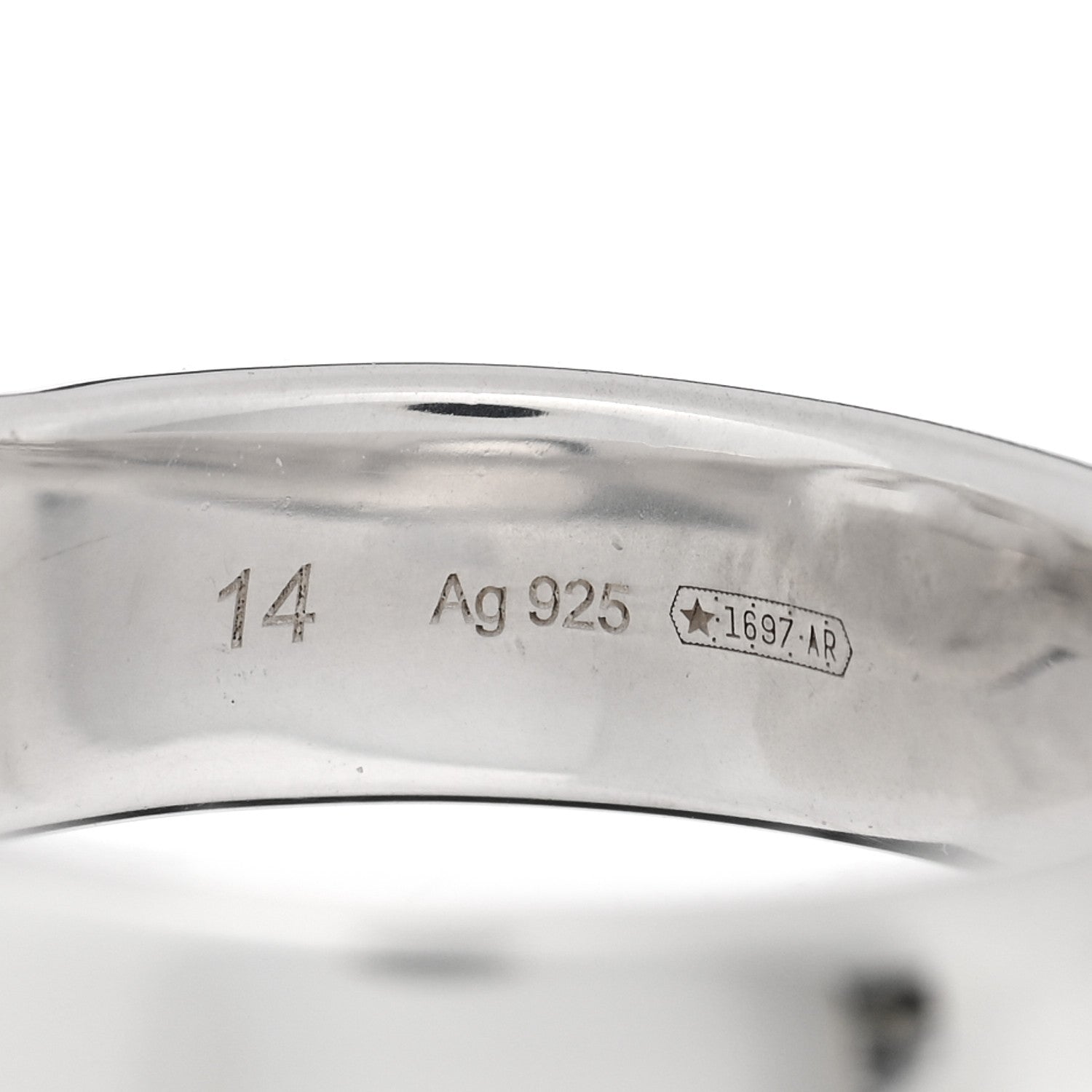 Gucci Sterling Silver Interlocking G Ring 54 6.75