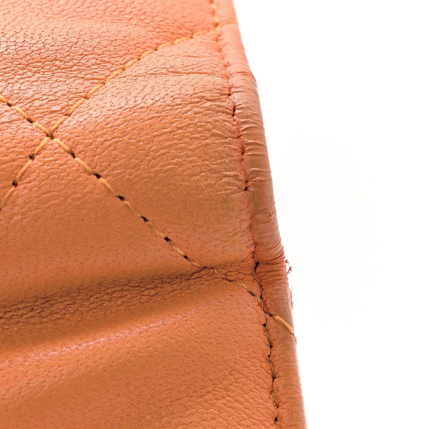 Goatskin Quilted Small Chanel 19 Flap Wallet Orange