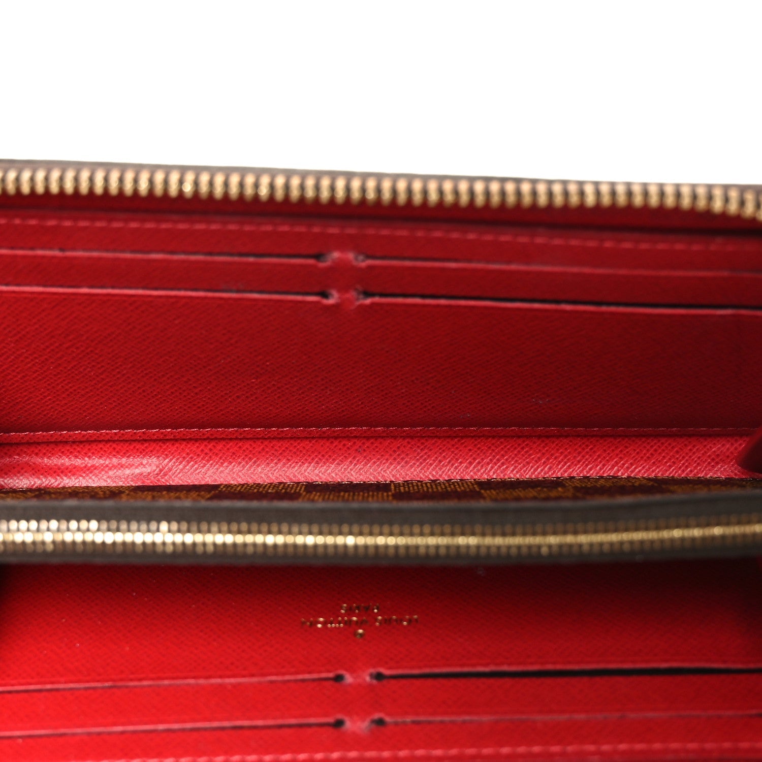 Louis Vuitton Damier Ebene Clemence Wallet Cherry