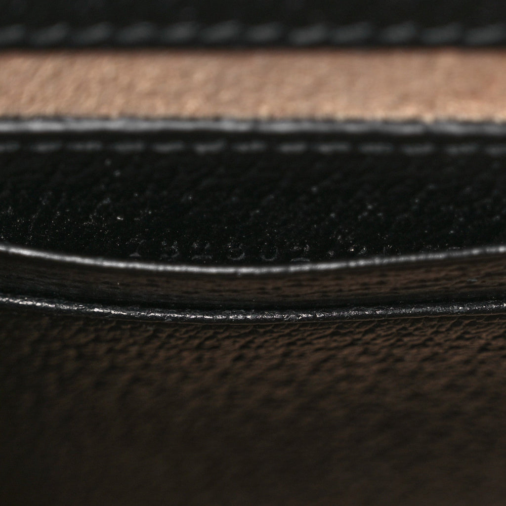 Gucci Dollar Calfskin Vertical Horsebit 1955 Crossbody Bag Black