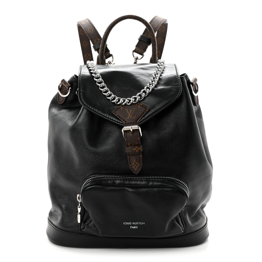 Louis Vuitton Lambskin Monogram Montsouris Vibe PM Black