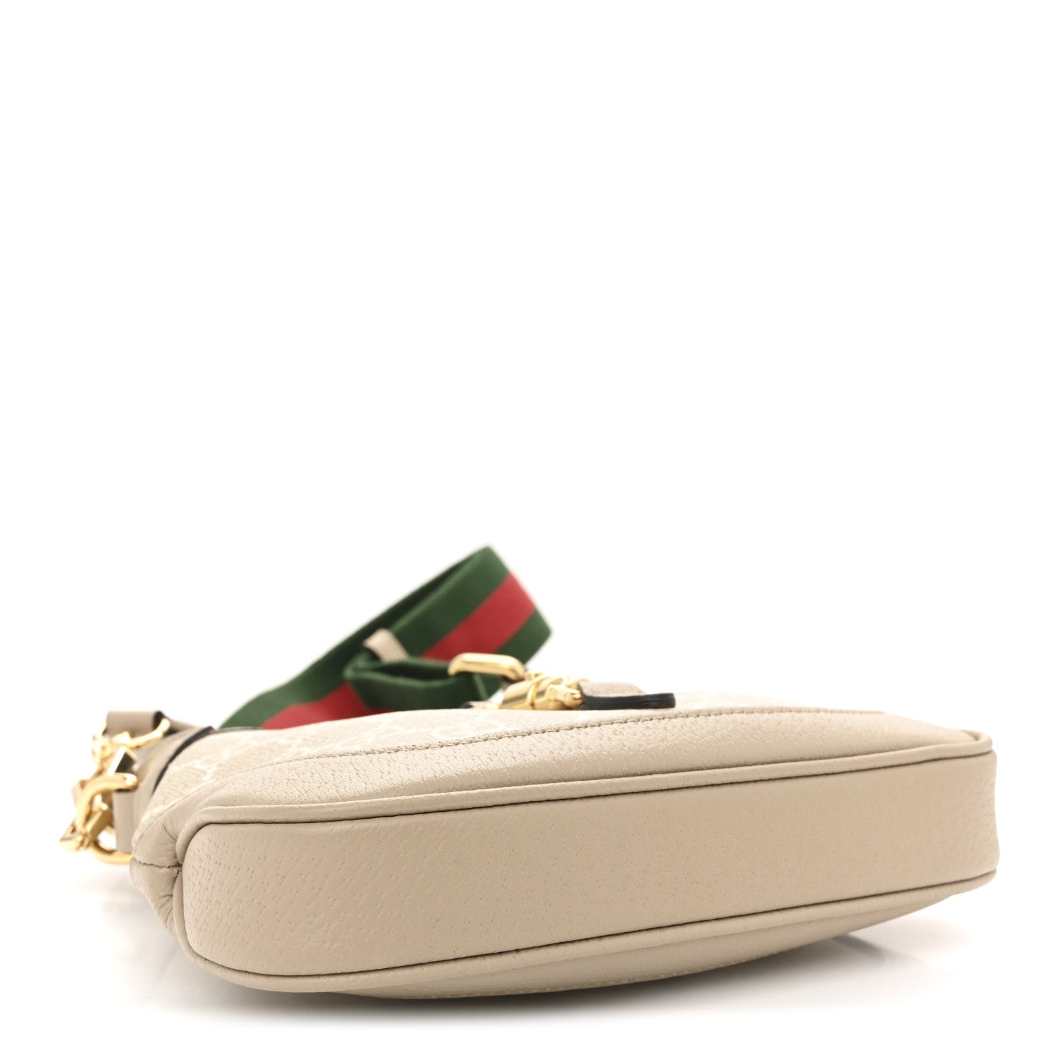 Gucci GG Supreme Monogram Textured Dollar Calfskin Mini Jackie 1961 Hobo Beige Mystic White Oatmeal