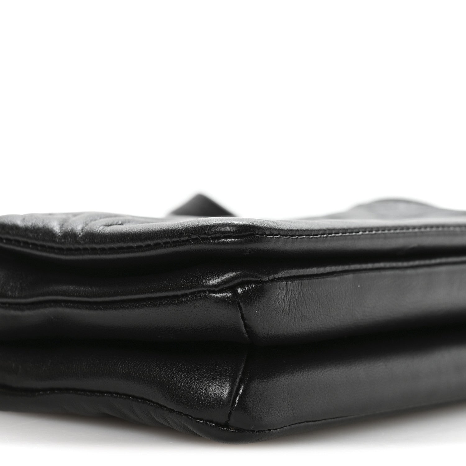 Louis Vuitton Lambskin Embossed Monogram Pochette Coussin Crossbody Black