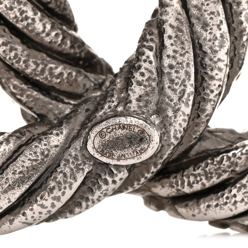 Ruthenium Twisted CC Brooch