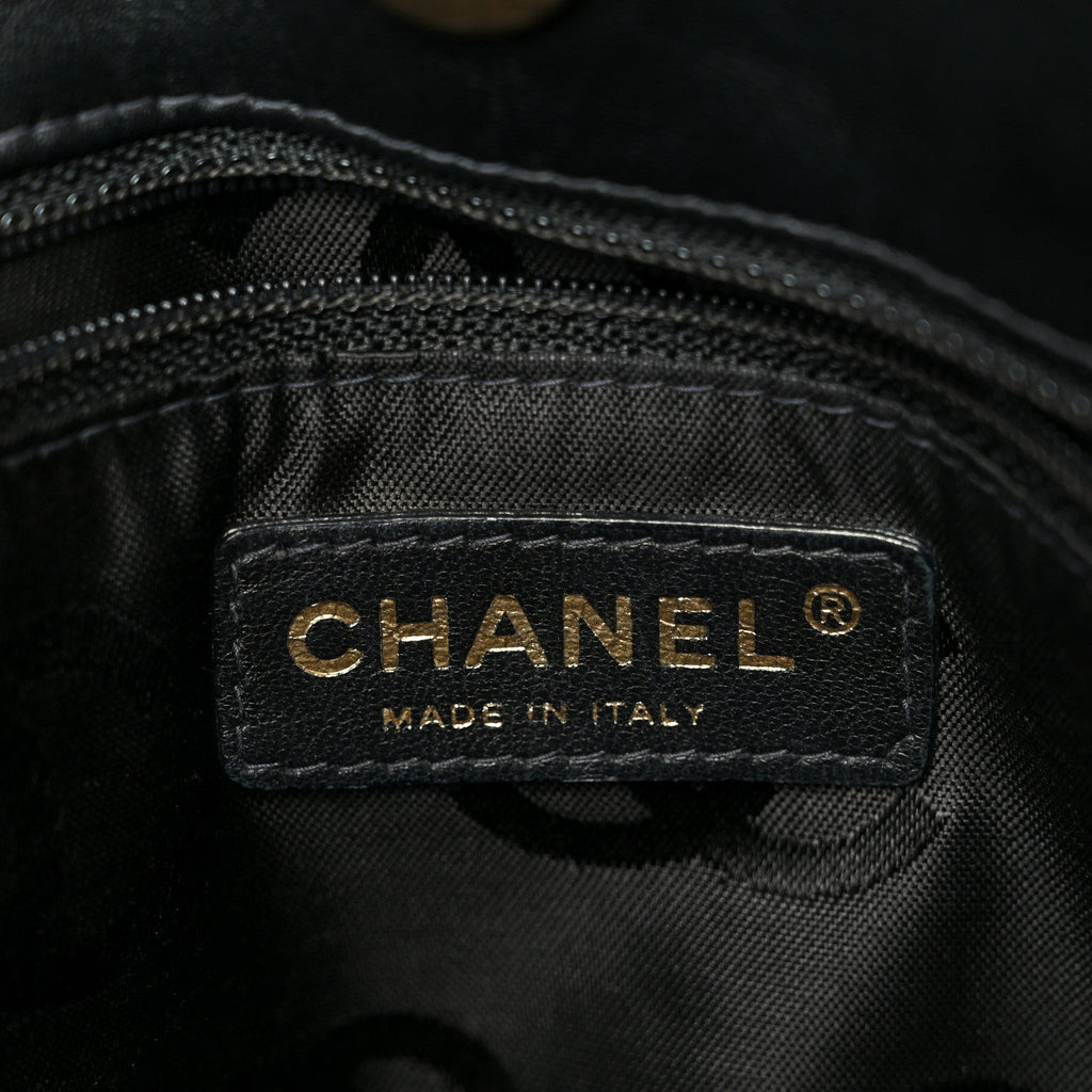 Chanel Calfskin Wild Stitch Tote Black