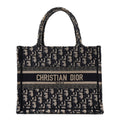 Christian Dior Oblique Small Book Tote Blue Multicolor