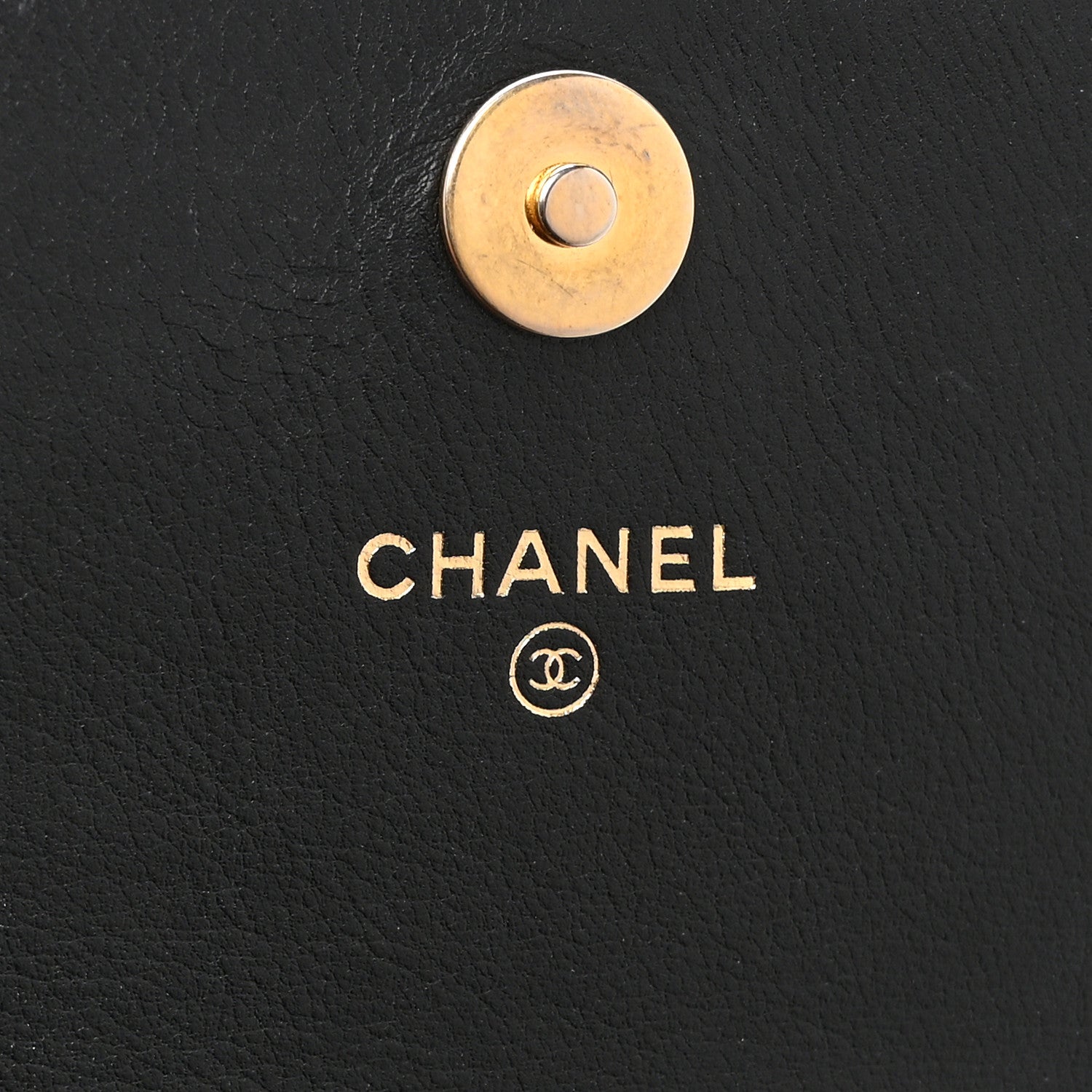 Chanel Calfskin Quilted Enchained Wallet On Chain WOC Black
