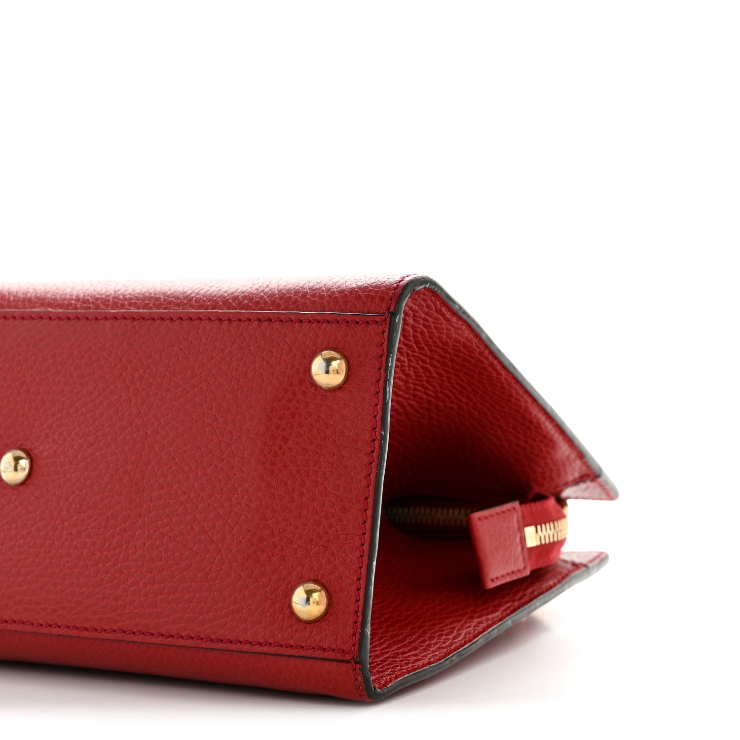 Gucci Dollar Calfskin Medium Soho Top Handle Satchel Hibiscus Red
