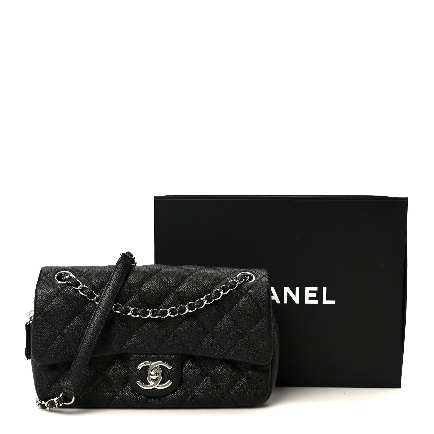 Chanel Caviar Quilted Medium Easy Flap Black