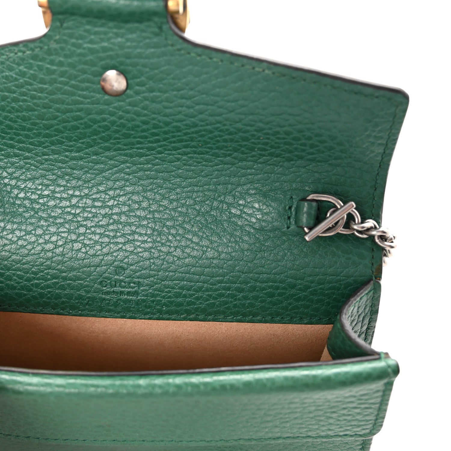 Gucci Dollar Calfskin Crystal Super Mini Dionysus Shoulder Bag Emerald