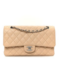 Chanel Caviar Quilted Medium Double Flap Beige