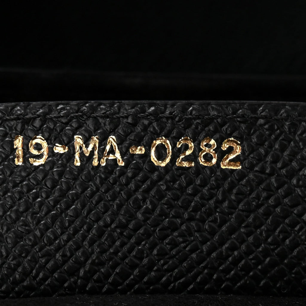 Christian Dior Grained Calfskin Saddle Bag With Strap Black