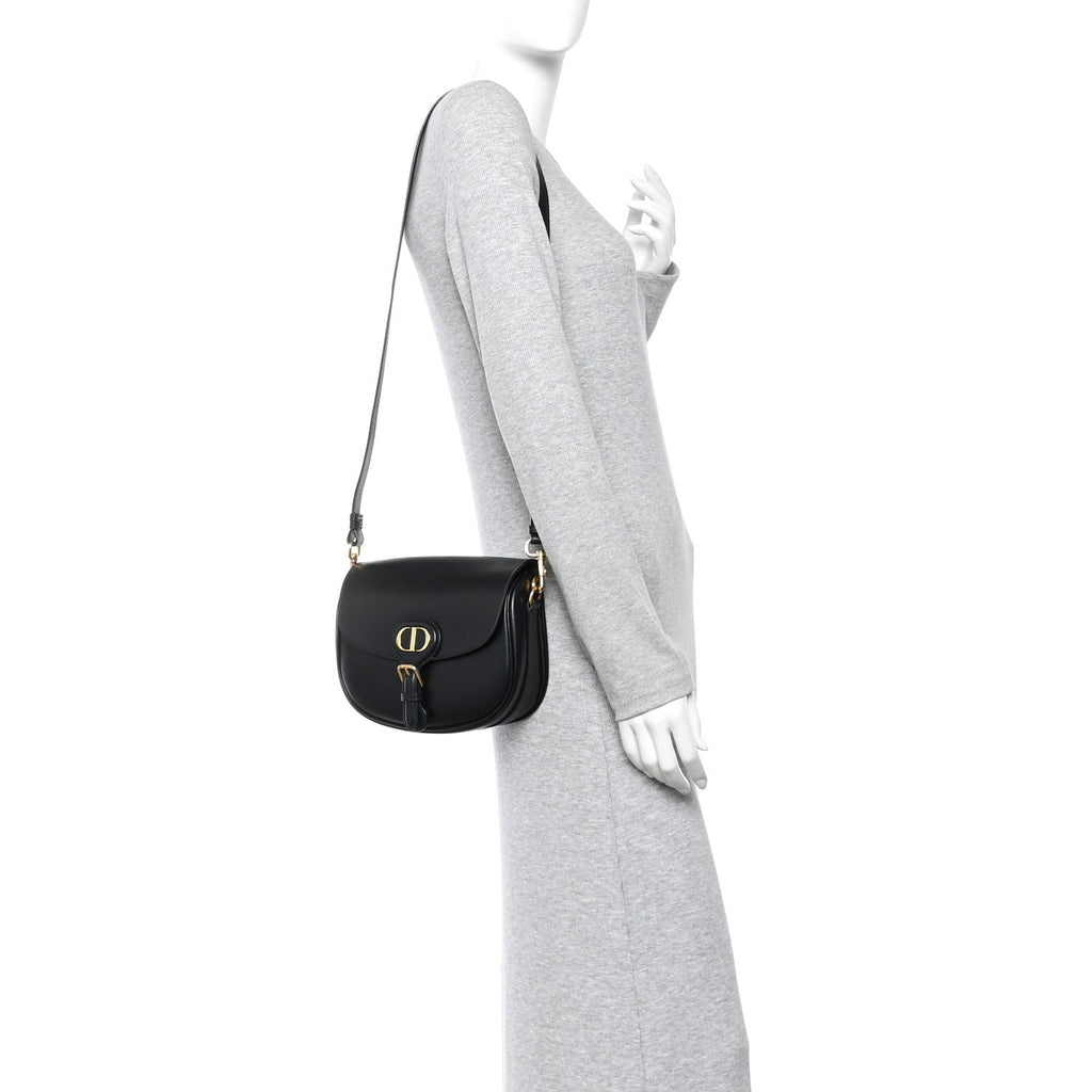 Christian Dior Box Calfskin Medium Bobby Flap Black