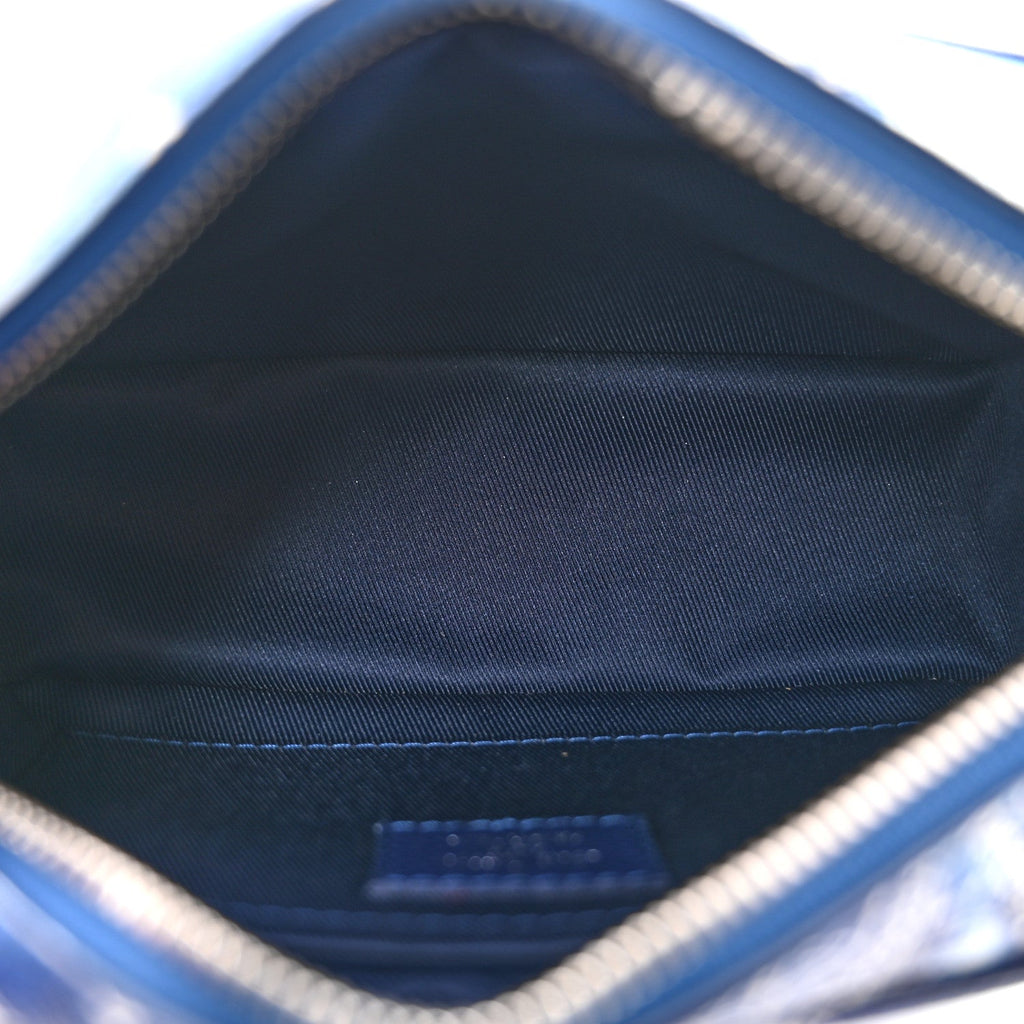 Louis Vuitton Cowhide Monogram Bandana Mini Soft Trunk Blue