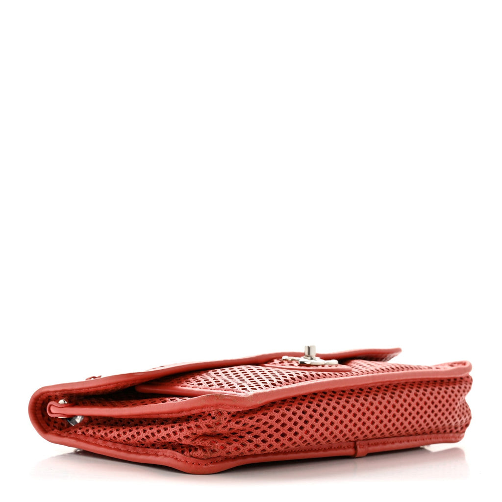 Chanel Perforated Calfskin Large Up In The Air Flap Red