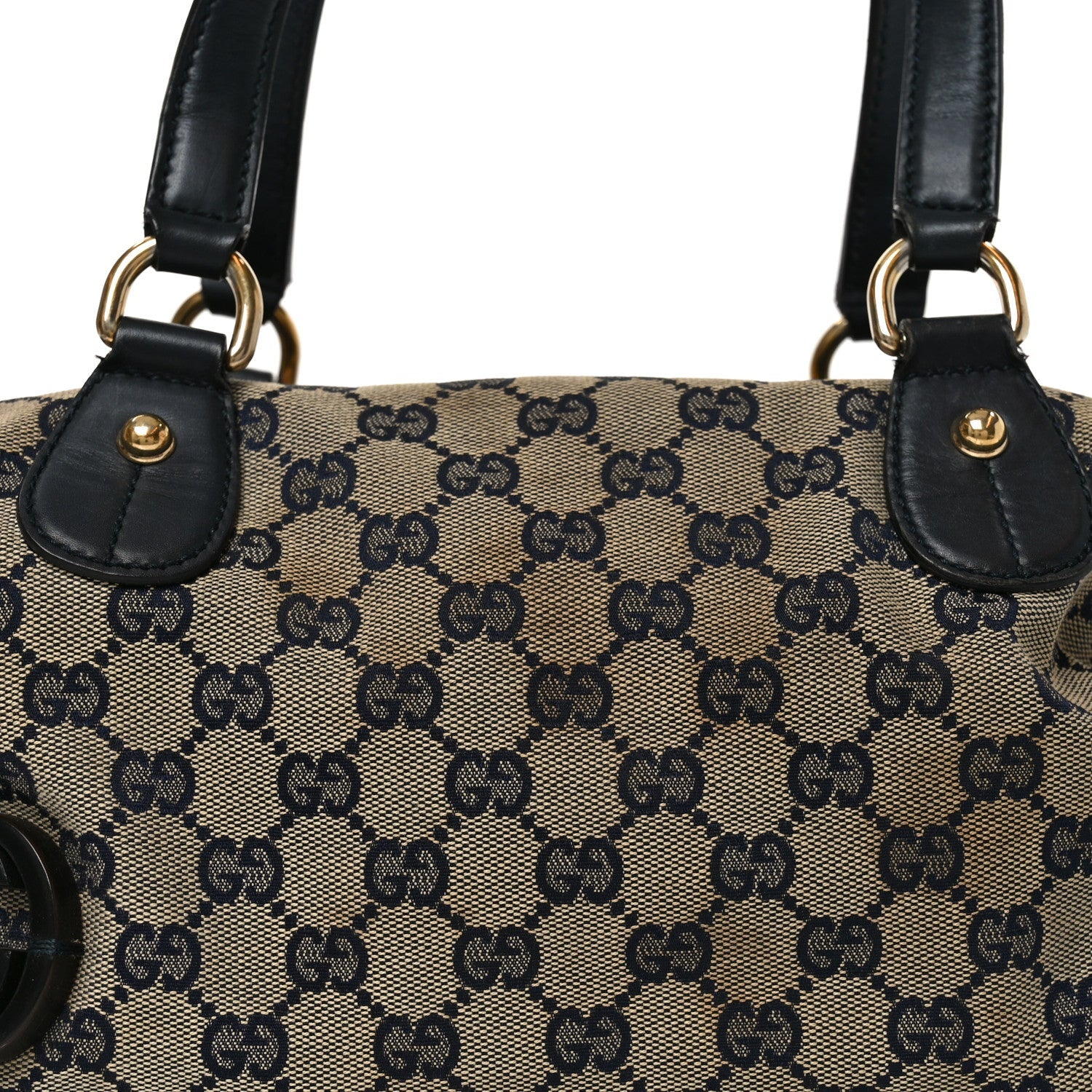 Gucci Monogram Brick Lane Small Boston Navy