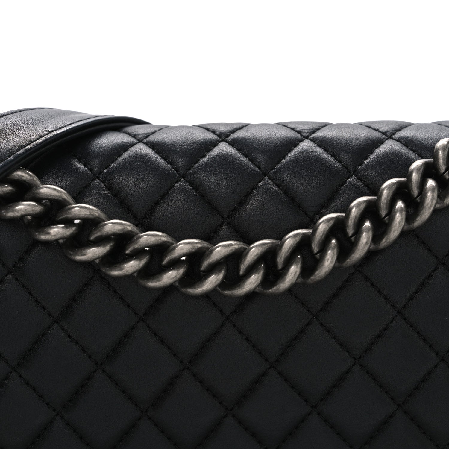 Chanel Lambskin Quilted Medium Boy Flap Black