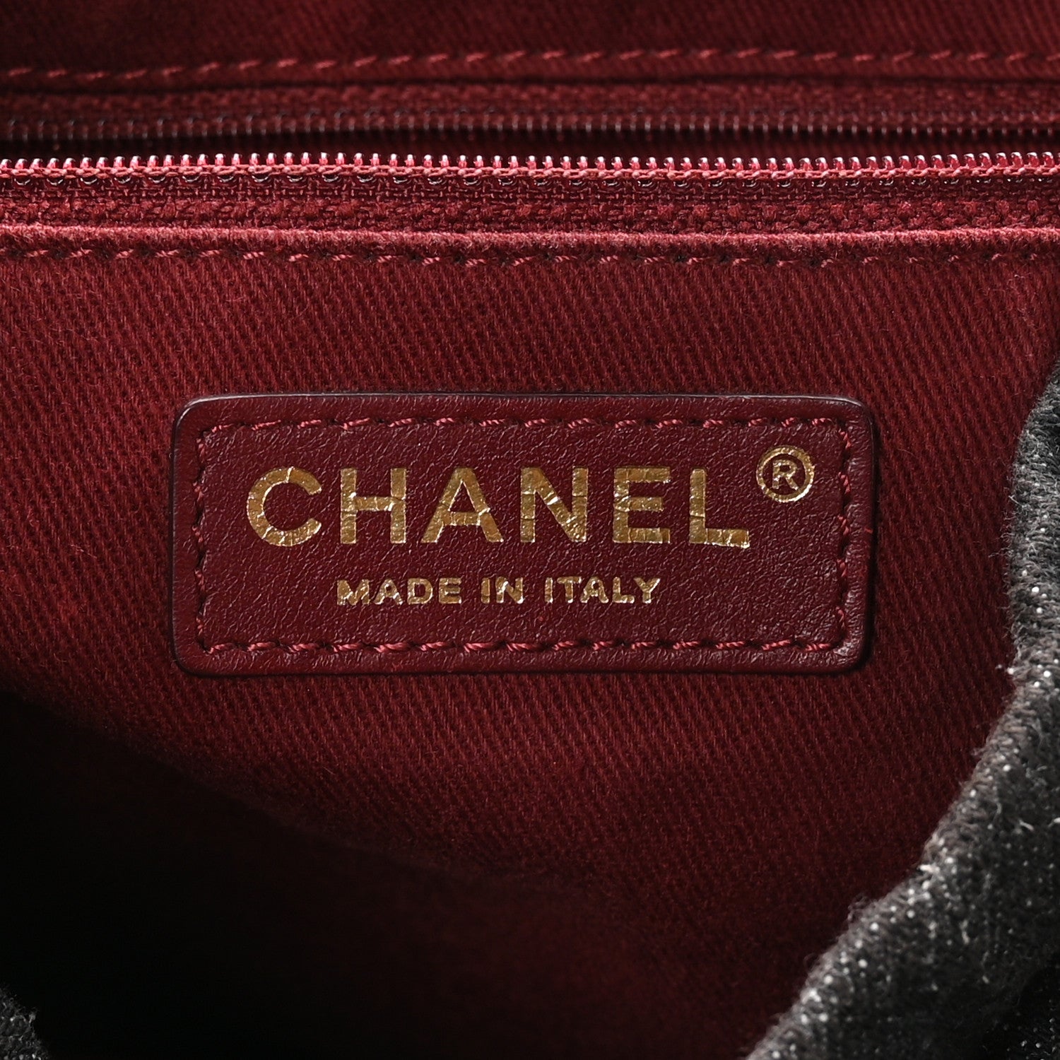 Chanel Denim Calfskin Quilted Backpack Dark Grey Black