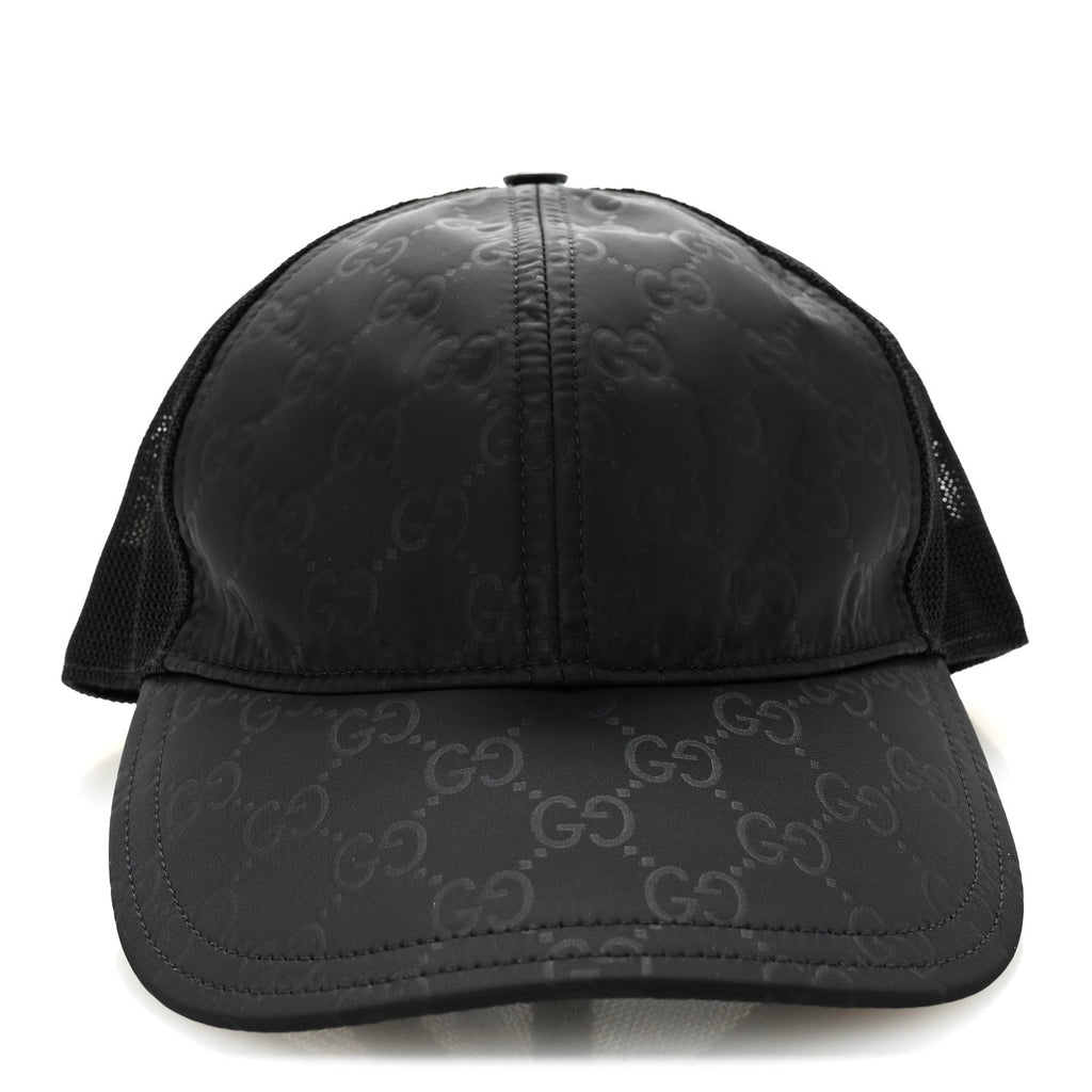 Gucci GG Supreme Monogram Baseball Hat S 57 Black