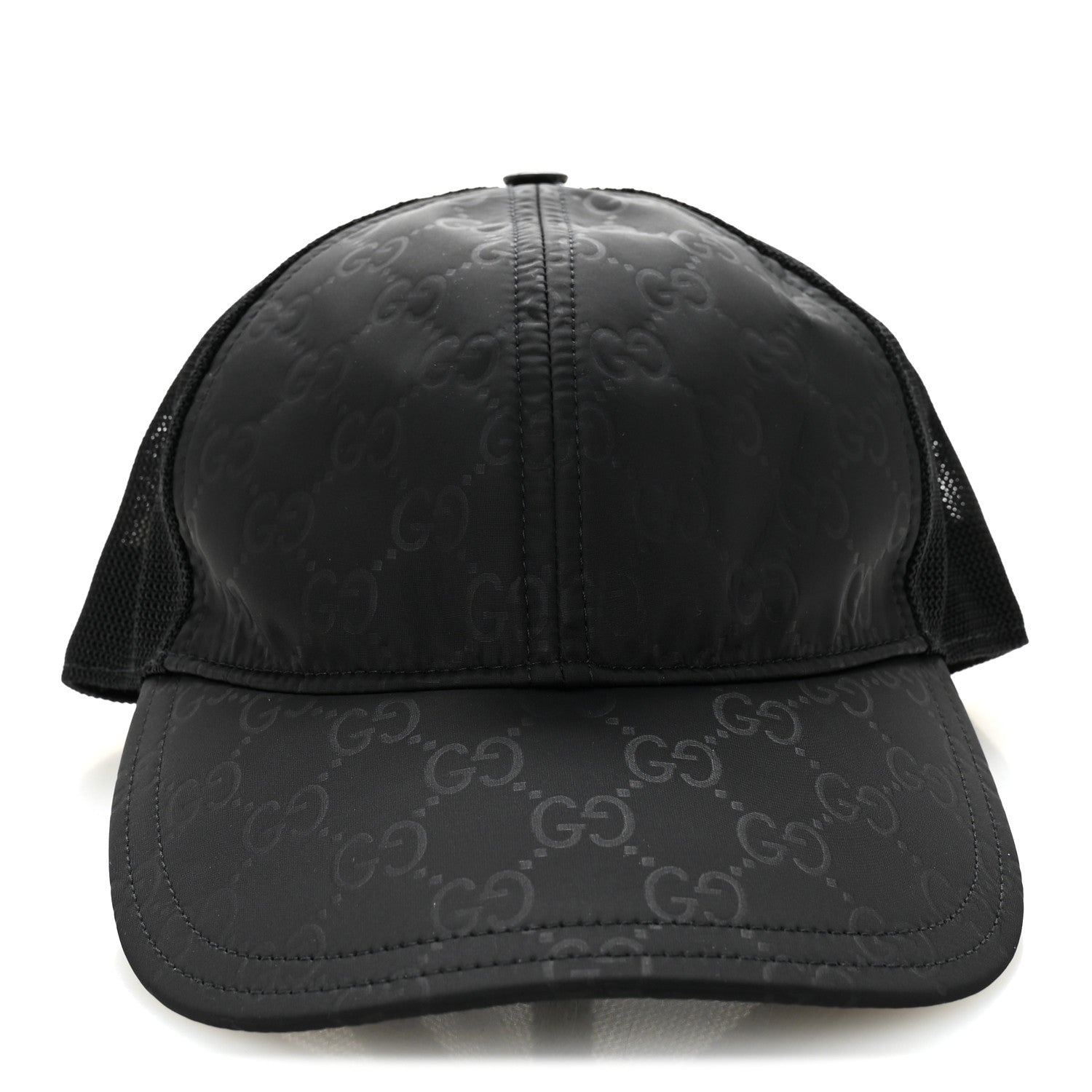 Gucci GG Supreme Monogram Baseball Hat S 57 Black