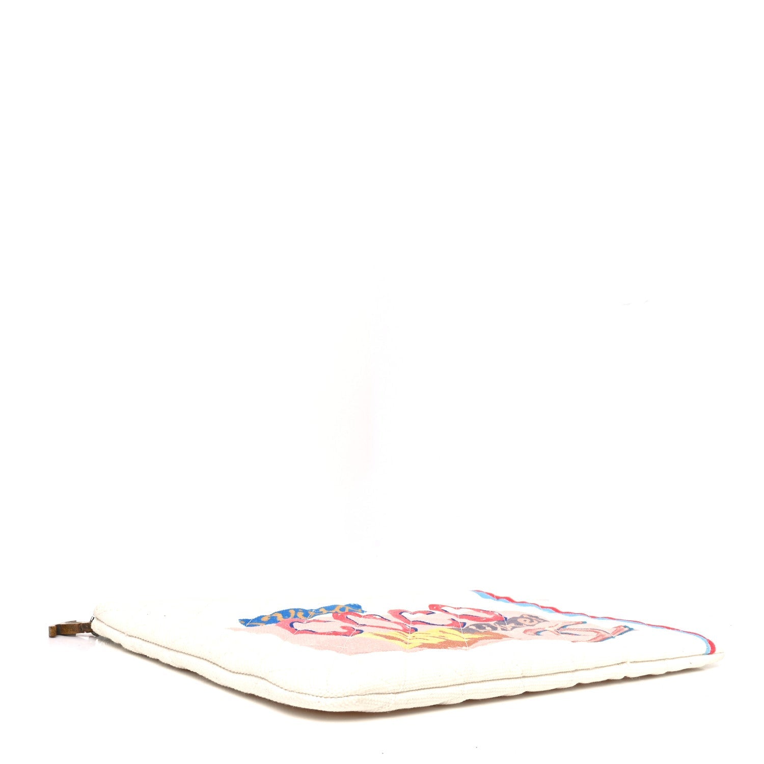 Canvas Medium Coco Cuba Cosmetic Case Yellow Turquoise