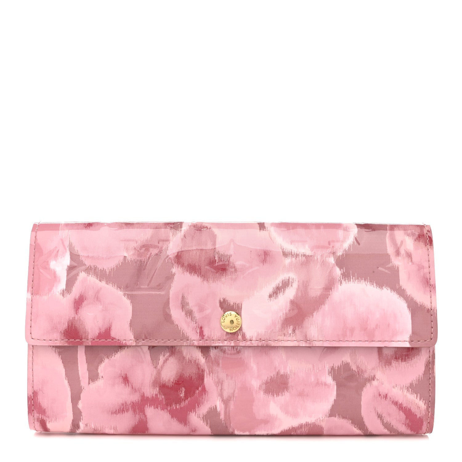 Louis Vuitton Vernis Ikat Sarah Wallet Rose Velours