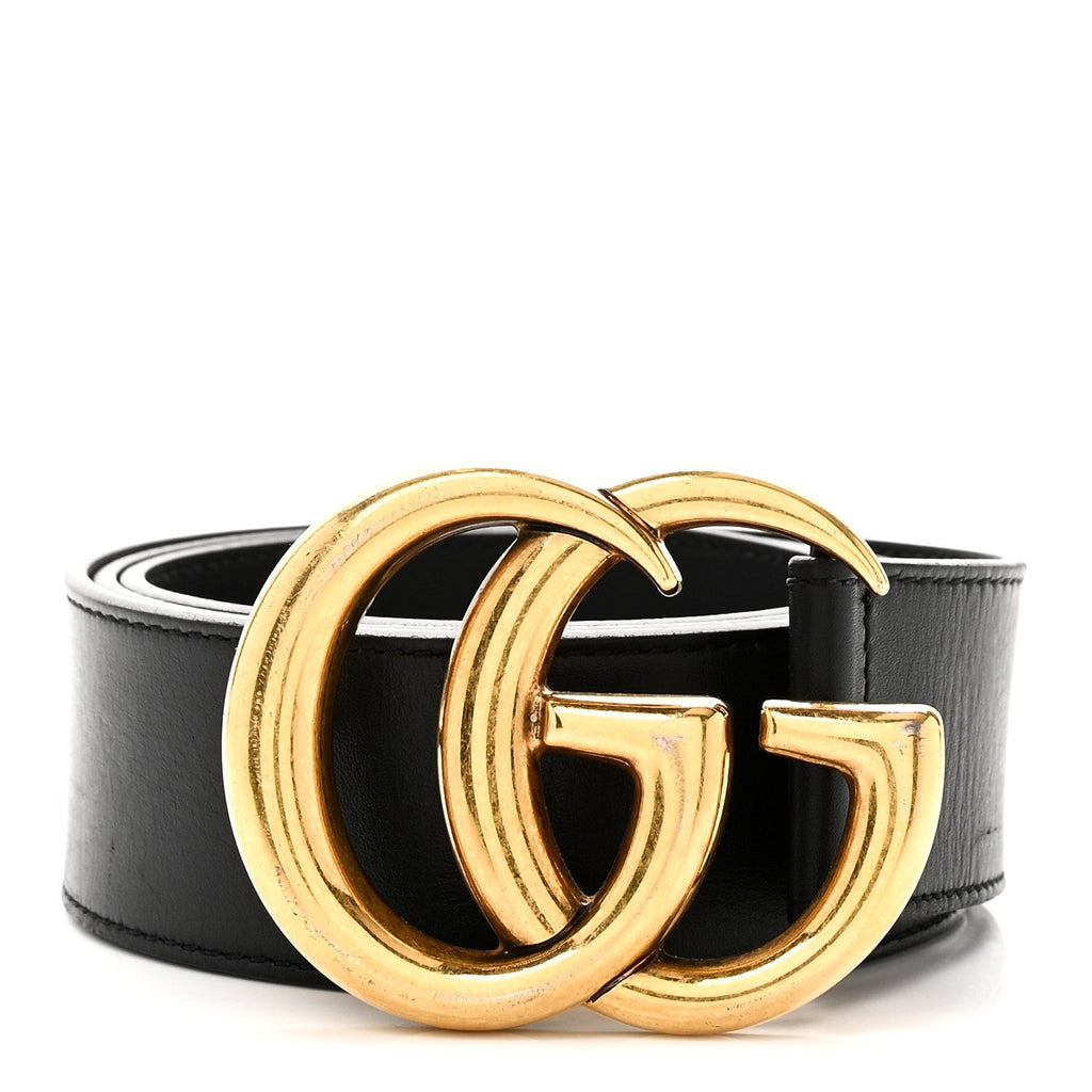 Gucci Calfskin Double G 40mm Belt 90 36 Black