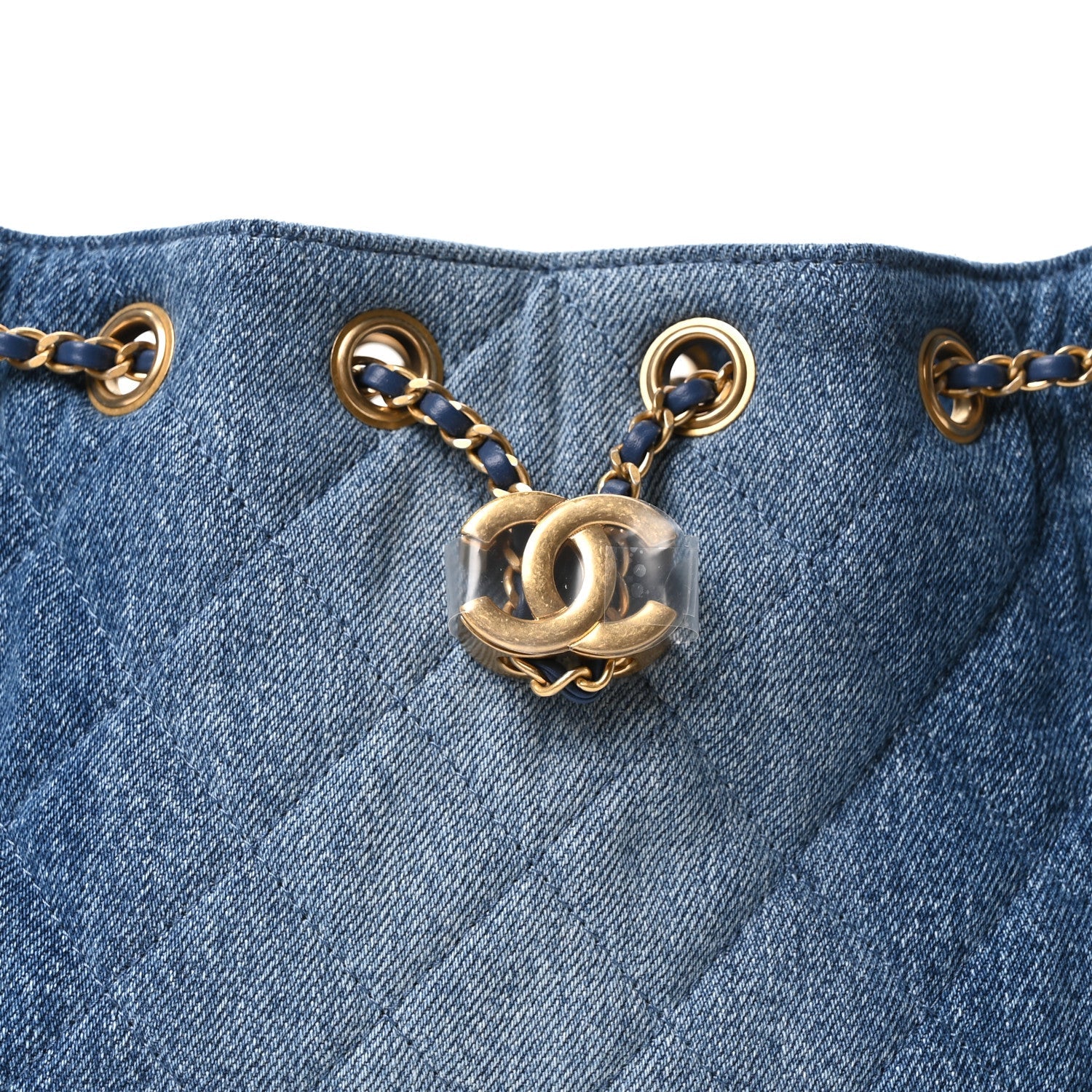 Chanel Washed Denim Quilted Mini Chanel 25 Handbag Blue