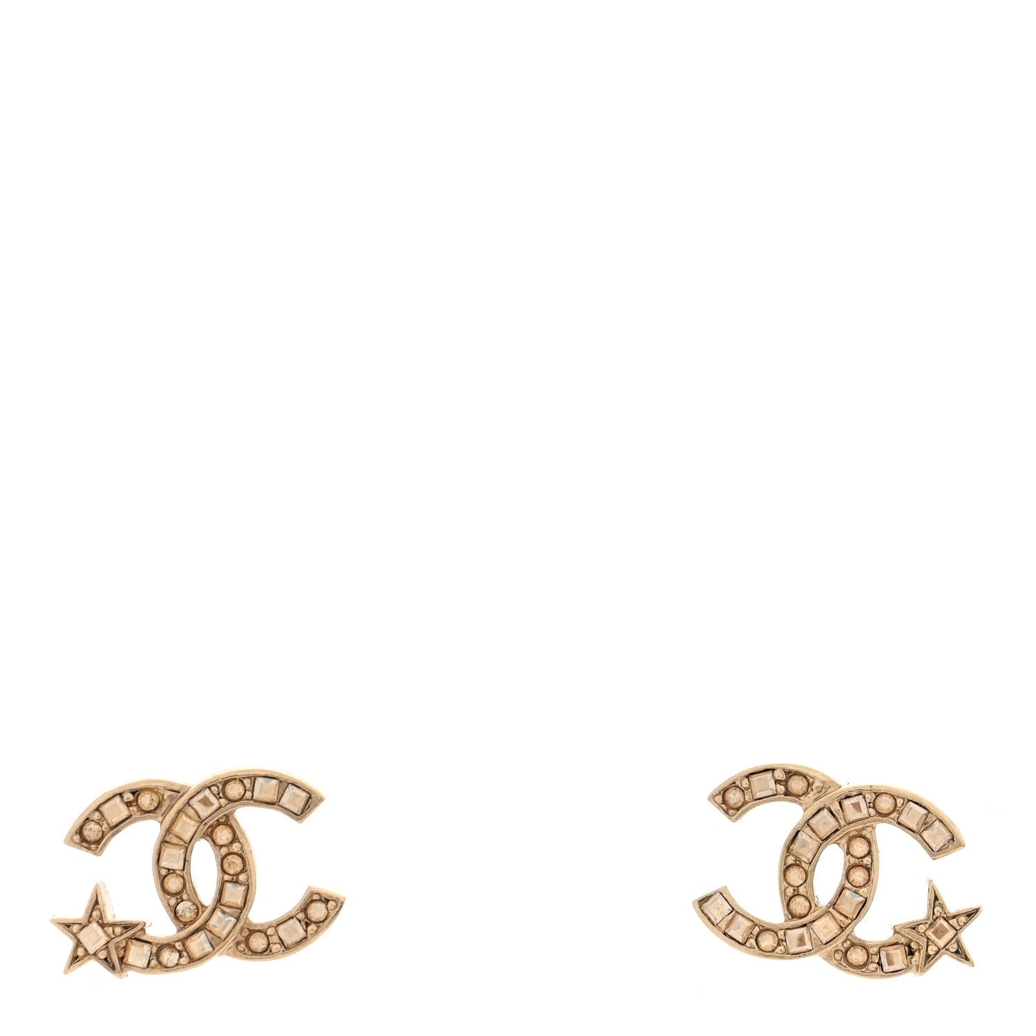 Crystal CC Starfall Earrings Gold