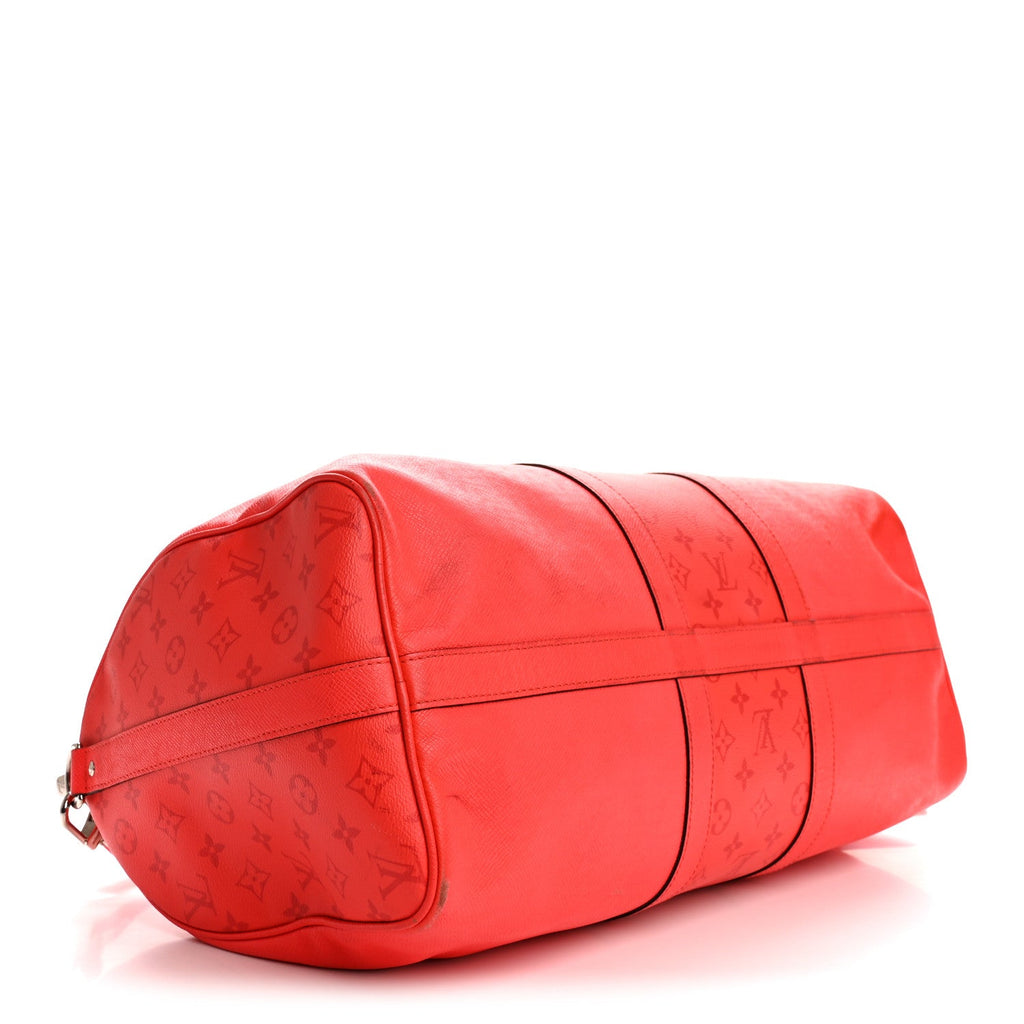 Louis Vuitton Taigarama Keepall Bandouliere 50 Fire Red