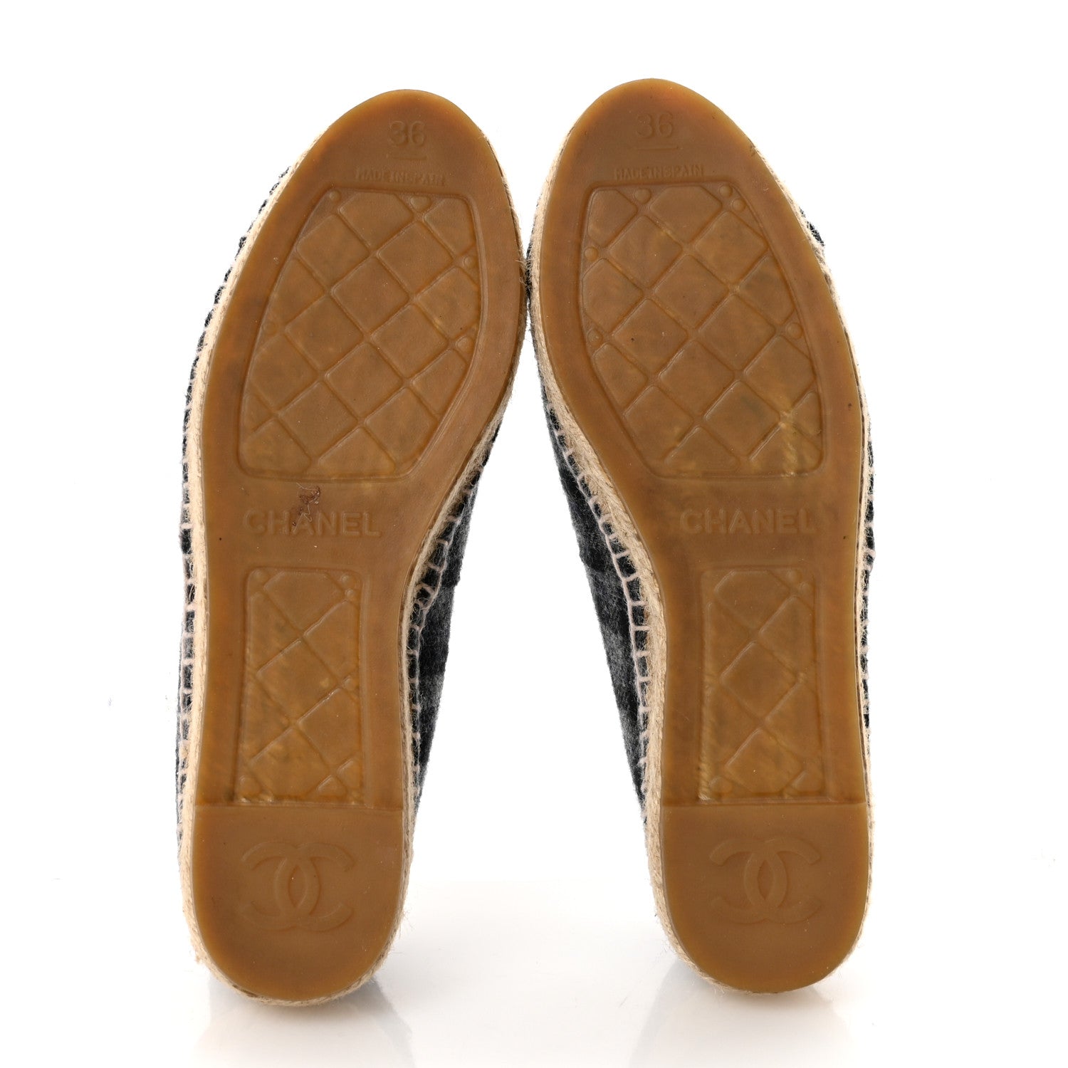 Flannel CC Espadrilles 36 Dark Grey Black