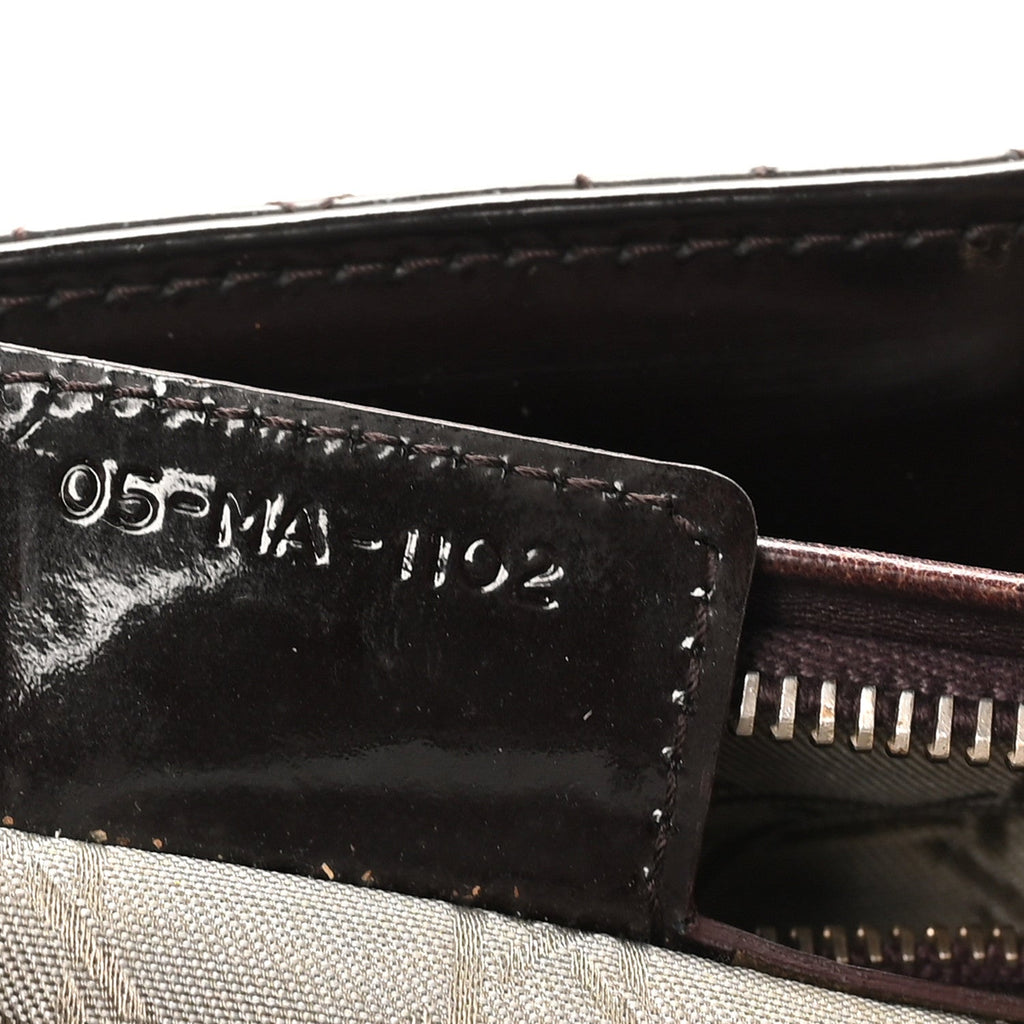 Christian Dior Patent Cannage Medium Lady Dior Dark Brown