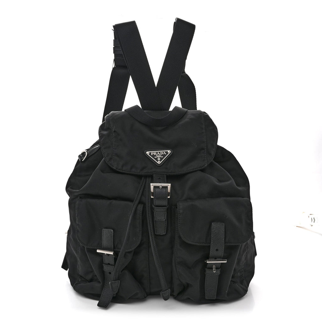 Prada Re-Nylon Saffiano Medium Backpack Black