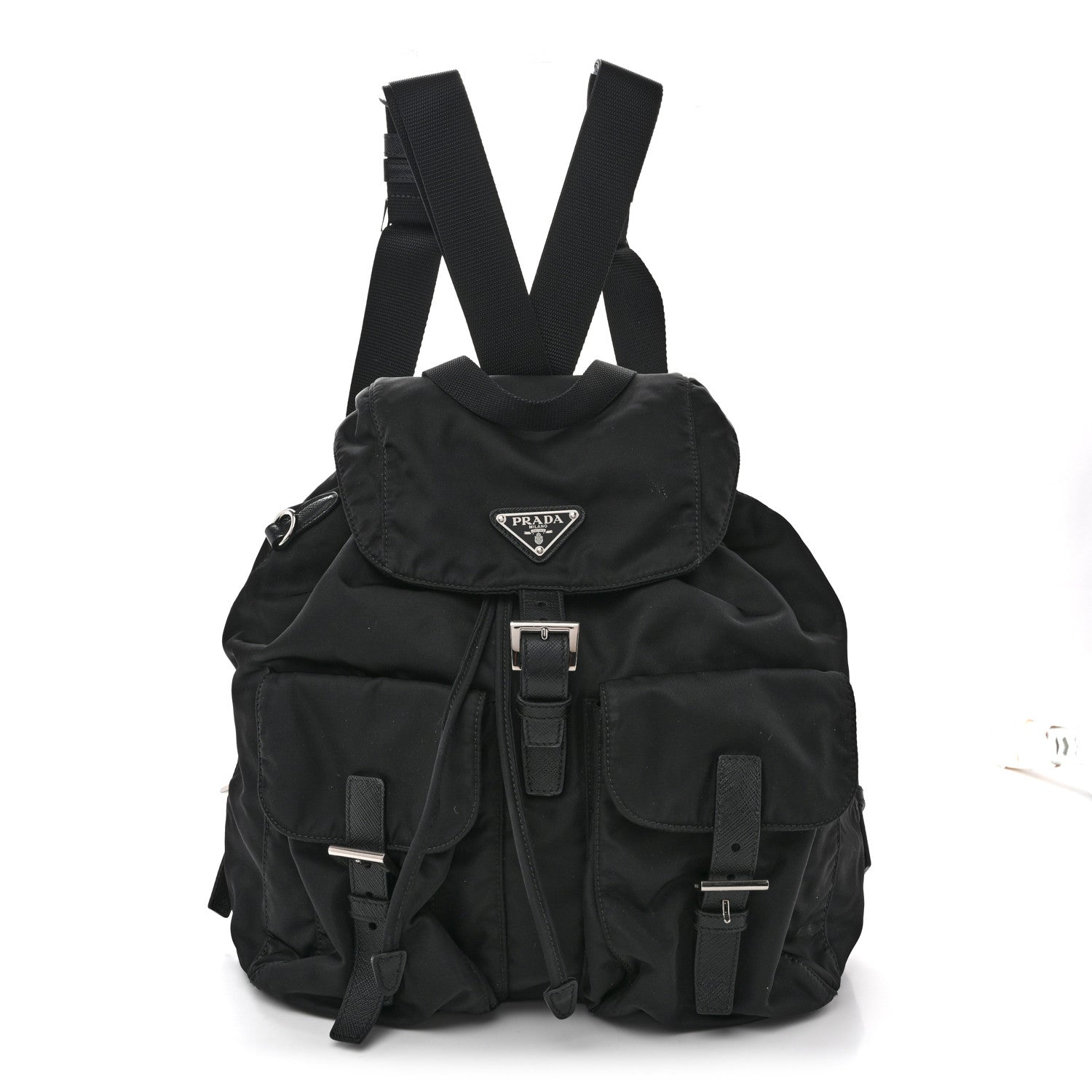 Prada Re-Nylon Saffiano Medium Backpack Black
