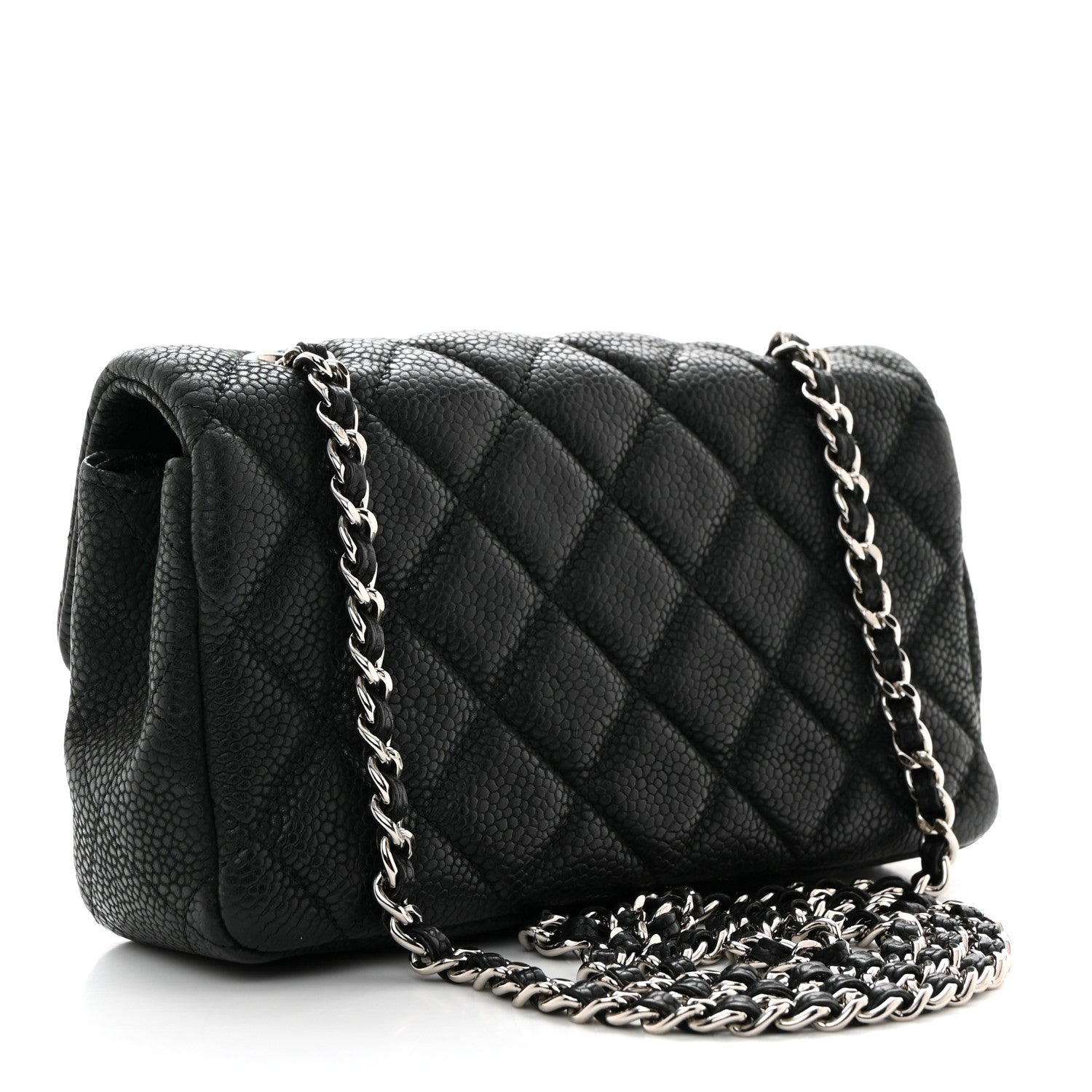 Chanel Iridescent Caviar Quilted Extra Mini Flap Black