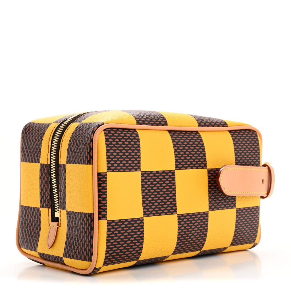 Louis Vuitton Damier Pop Dopp Kit Toilet Pouch Jaune Mat