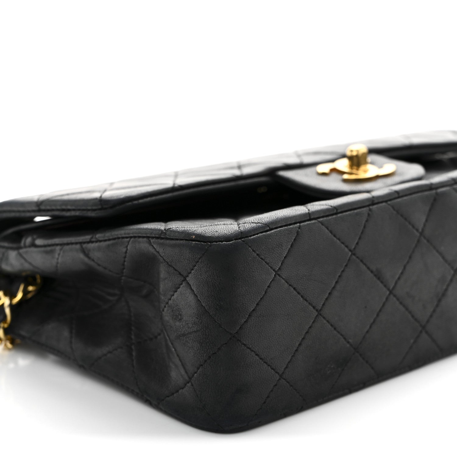 Chanel Lambskin Quilted Small Double Flap Black