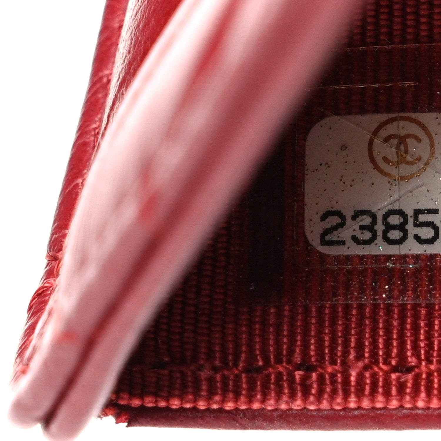 Lambskin Quilted CC French Wallet Red