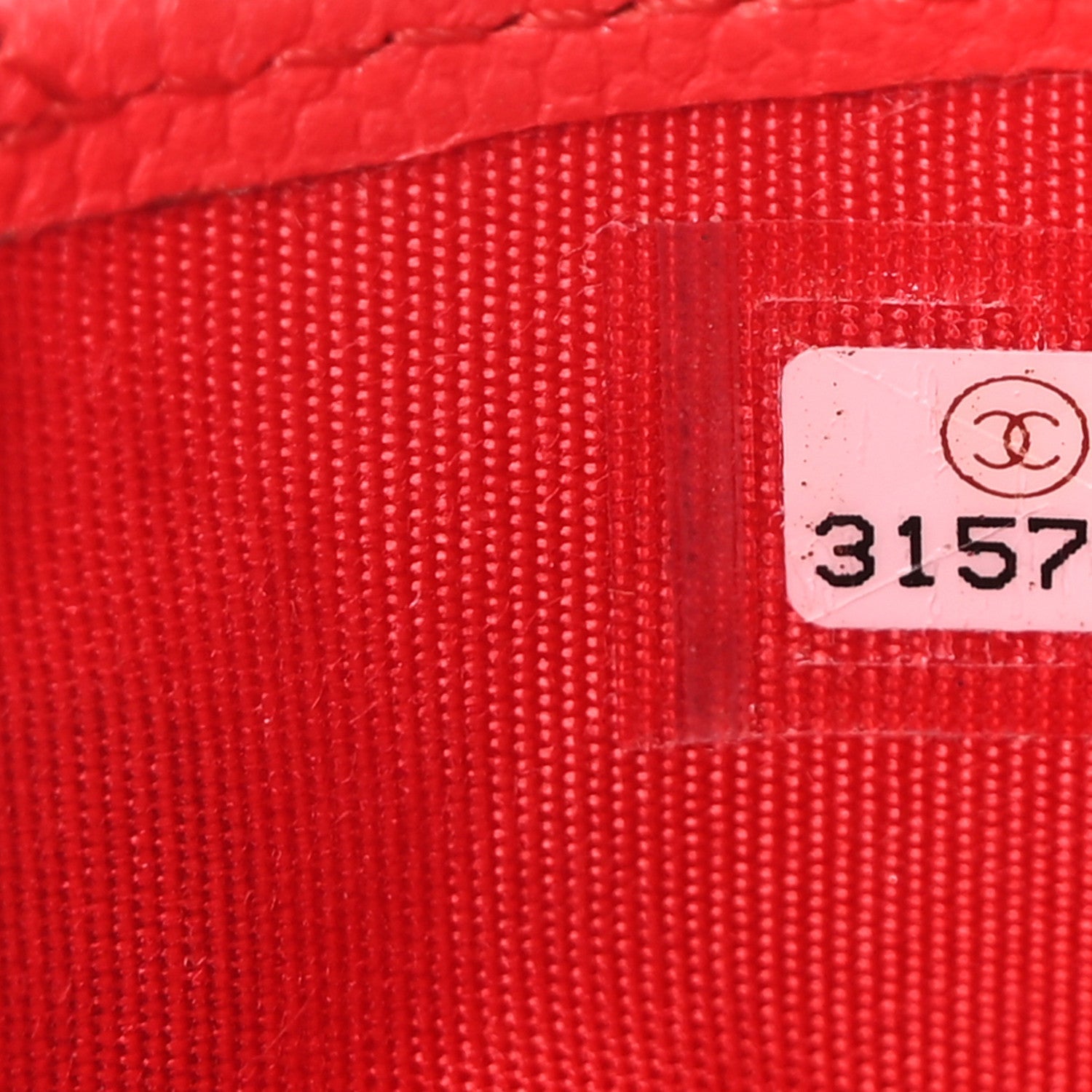 Caviar Quilted Card Holder Red