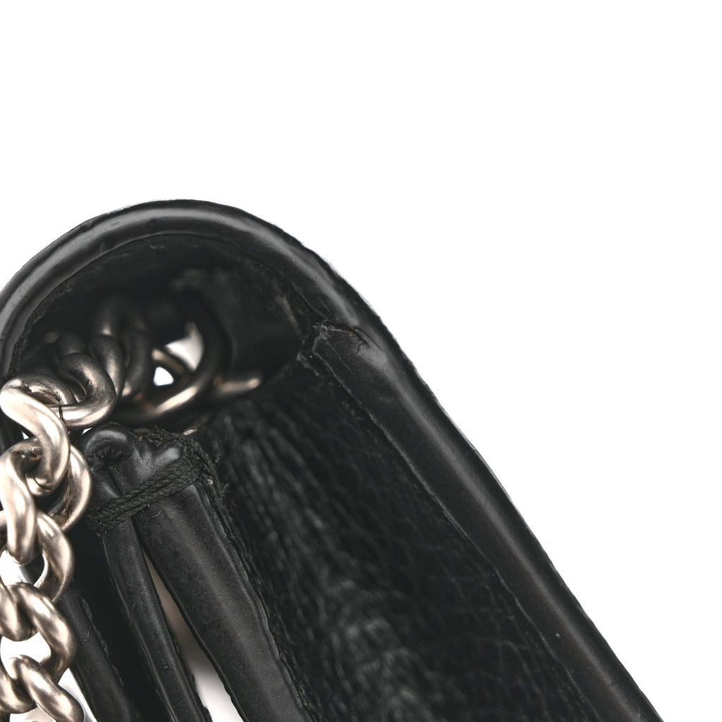 Gucci Dollar Calfskin Crystal Super Mini Dionysus Shoulder Bag Black