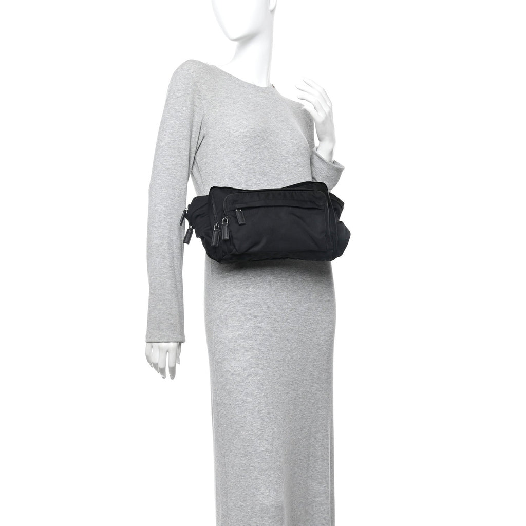 Prada Re-Nylon Tessuto Marsupio Belt Bag Black