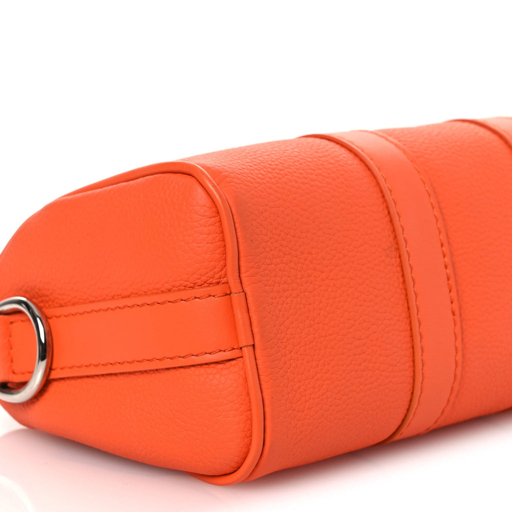 Louis Vuitton Grained Calfskin Aerogram Keepall XS Orange