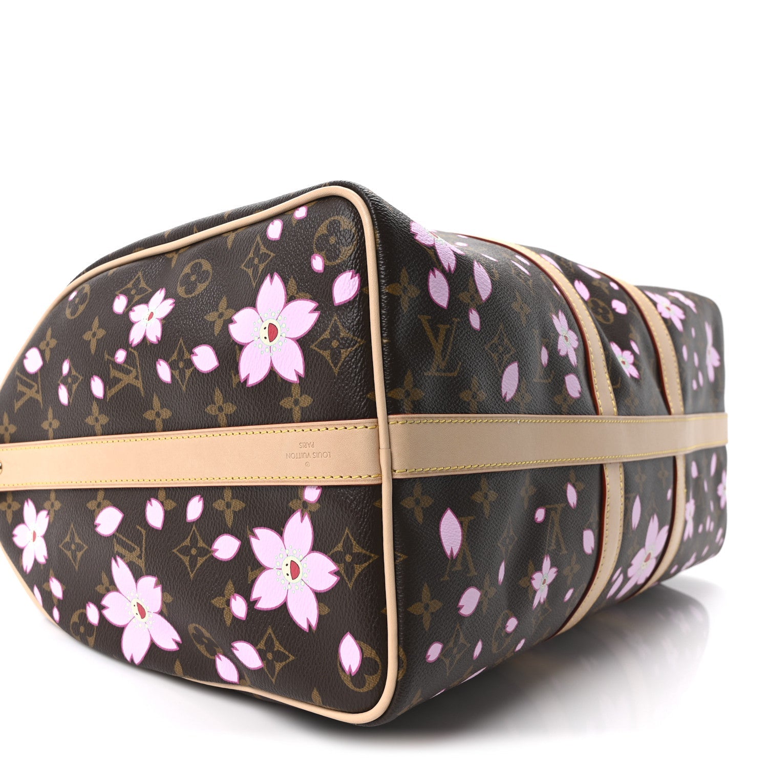 Louis Vuitton LV X TM Monogram Cherry Blossom Keepall Bandouliere 45 Sakura Brown