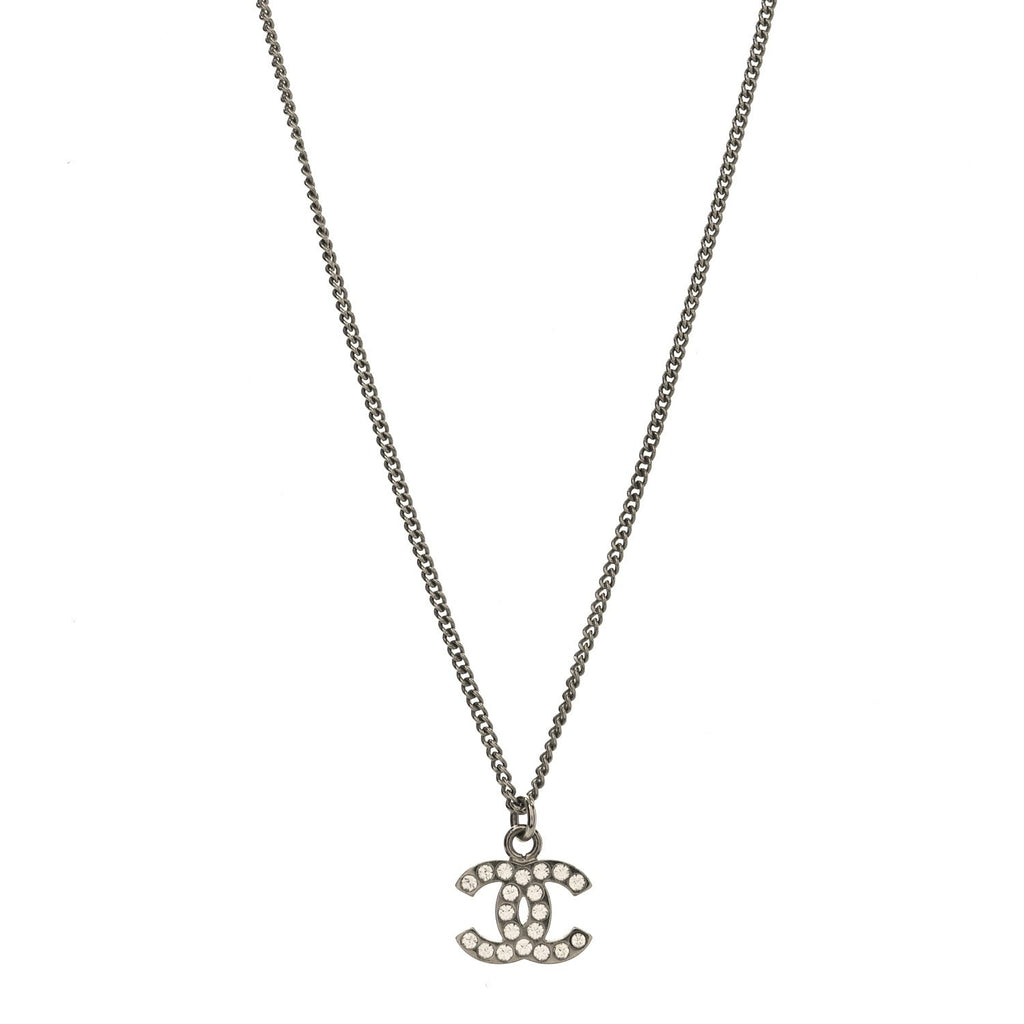Crystal Timeless CC Necklace Silver