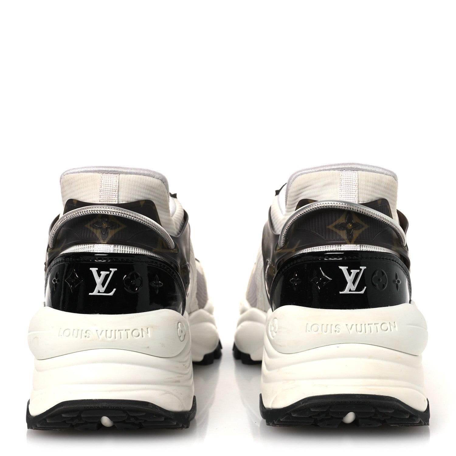 Louis Vuitton Monogram Calfskin Run 55 Sneakers 38 White