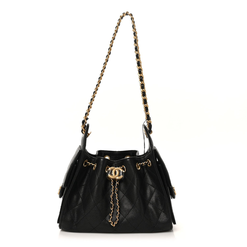 Chanel Caviar Quilted Mini Chanel 25 Handbag Black