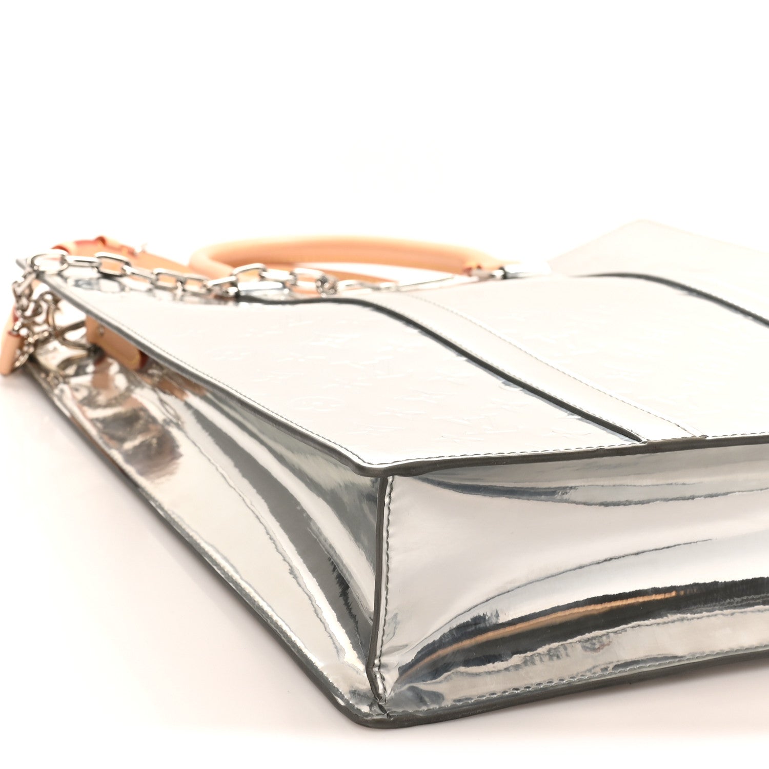 Louis Vuitton Monogram Mirror Sac Plat NM Silver
